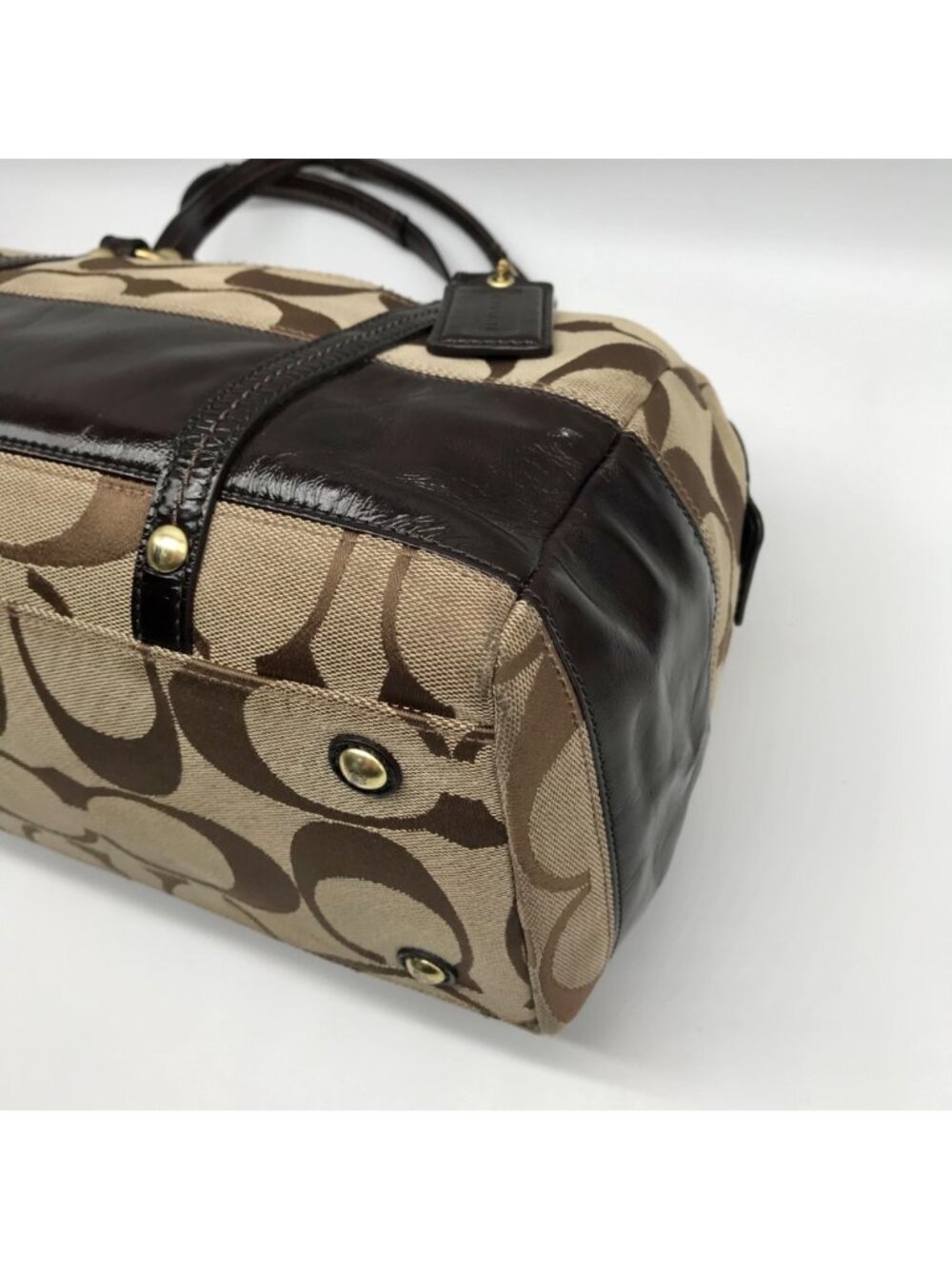 Coach Tan Signature Canvas Shoulder Bag - Picture 6 of 13